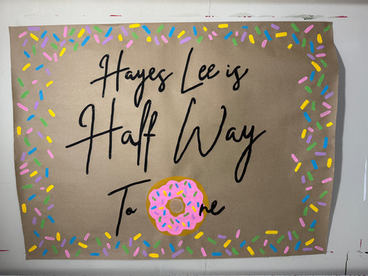 3 Foot Custom Hand Painted Banner